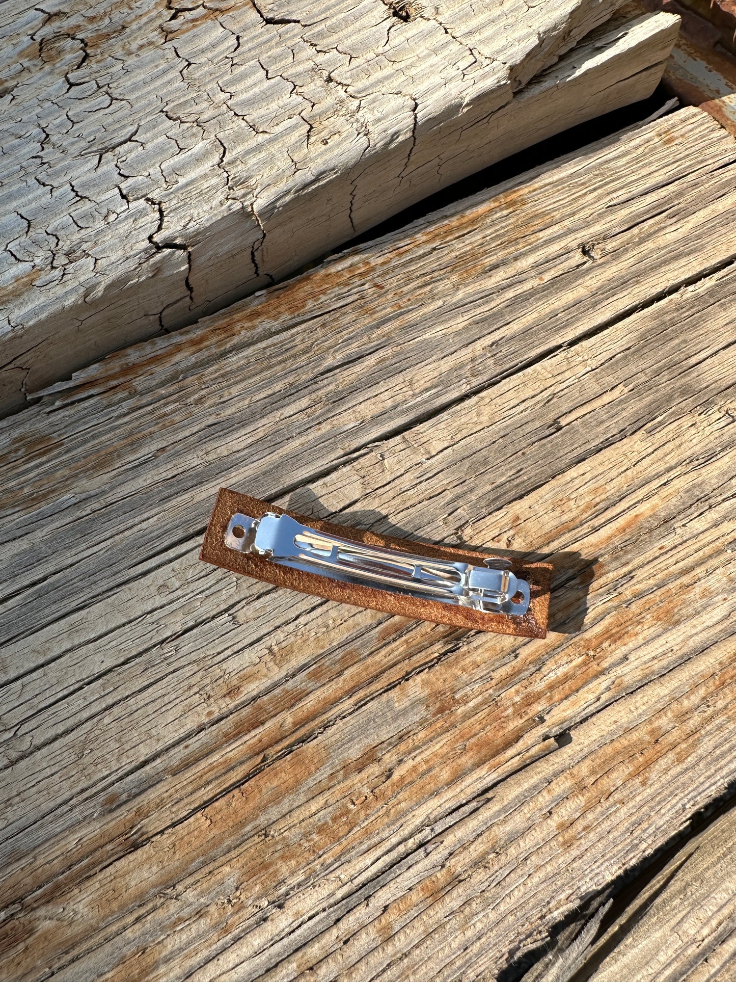 Leather Hair Barrettes