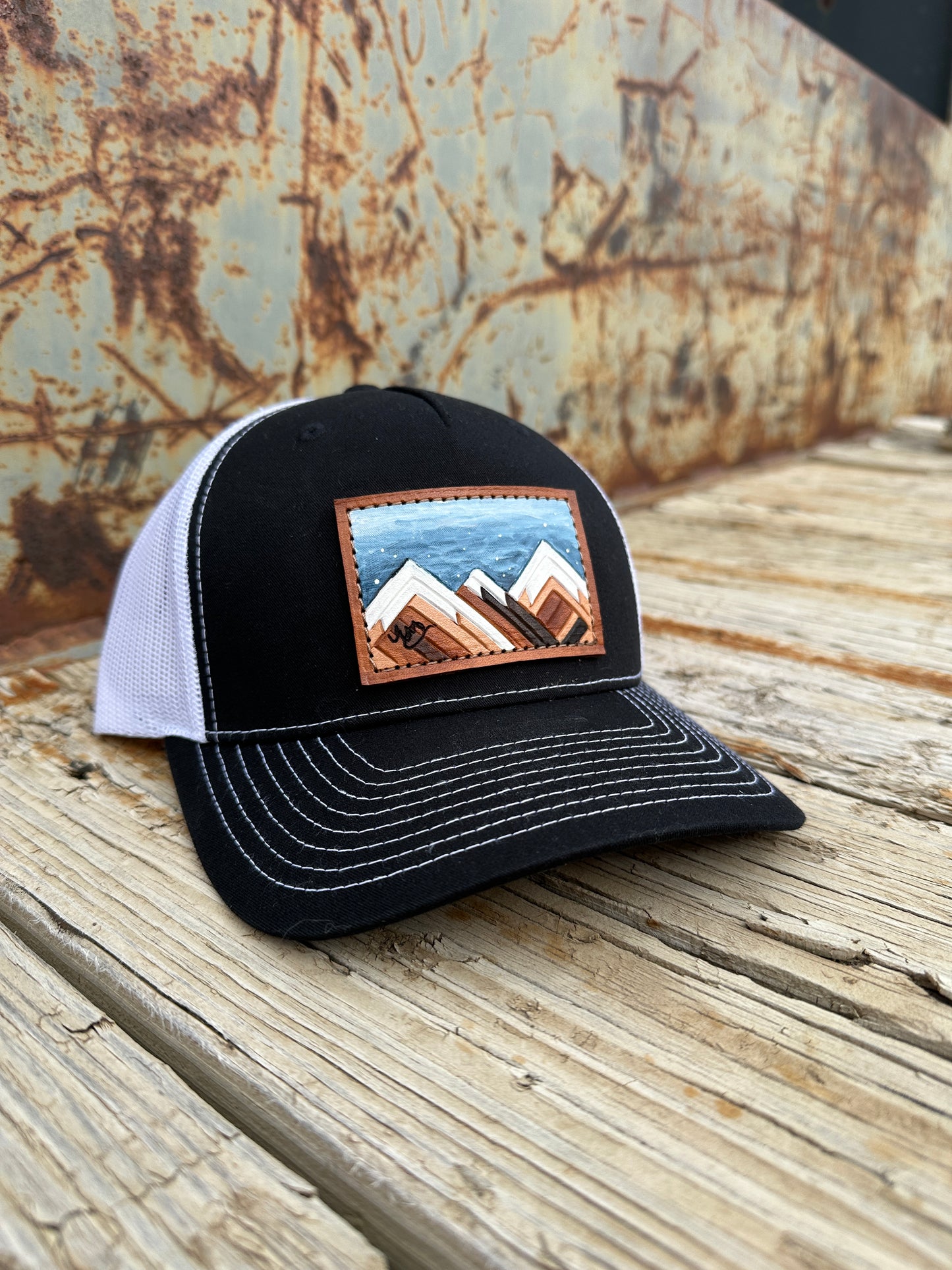 Em Designs Leather Patch Cap