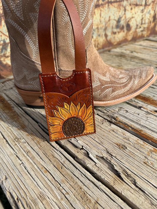 Tooled Leather Boot Wallet