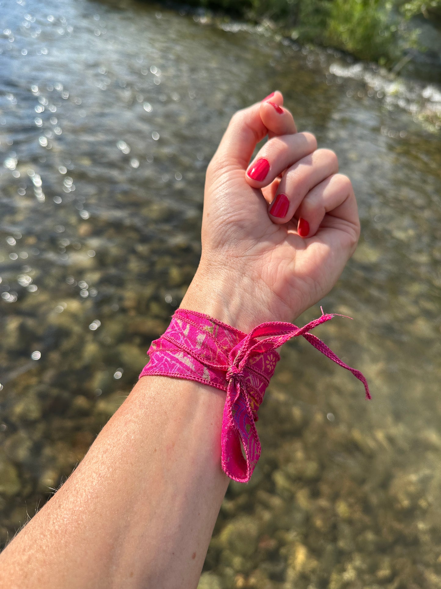 Silk wrap bracelets