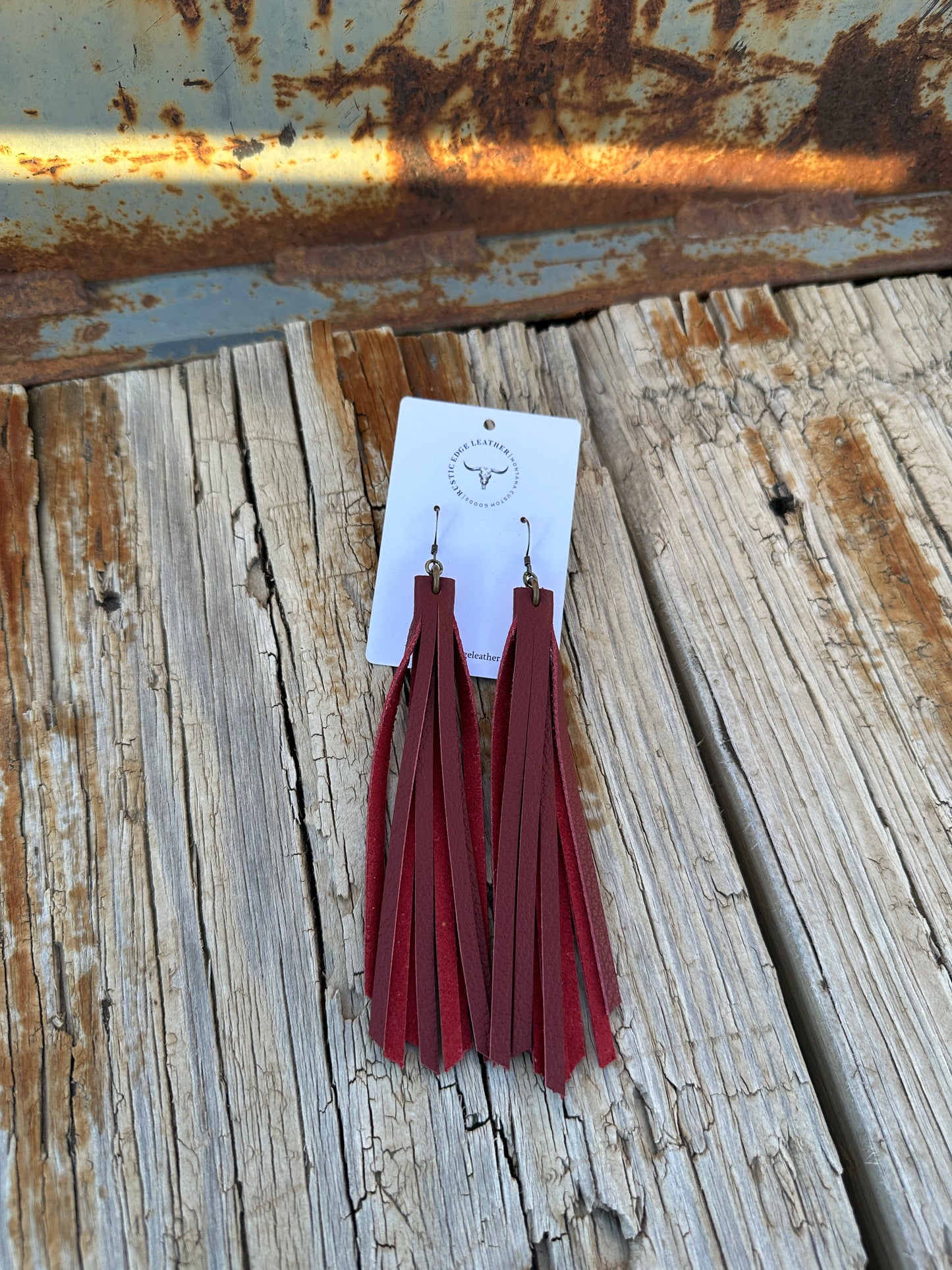 Leather Fringe Earrings