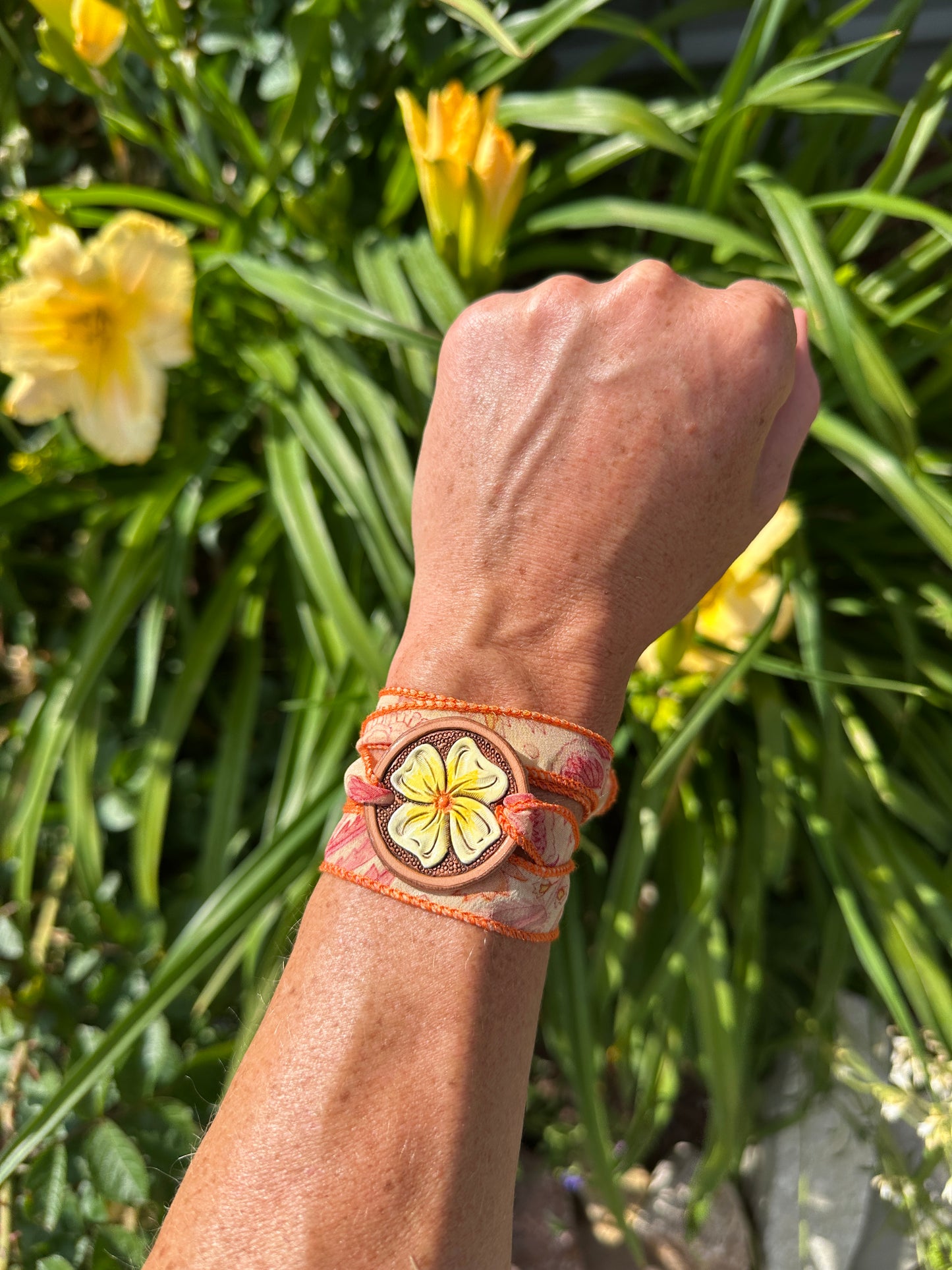 Silk wrap bracelets