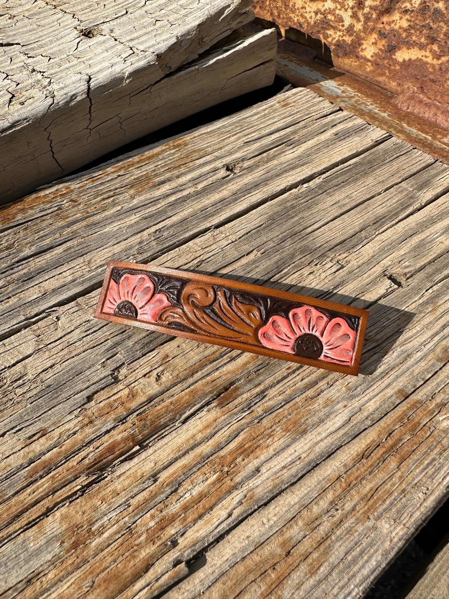 Leather Hair Barrettes