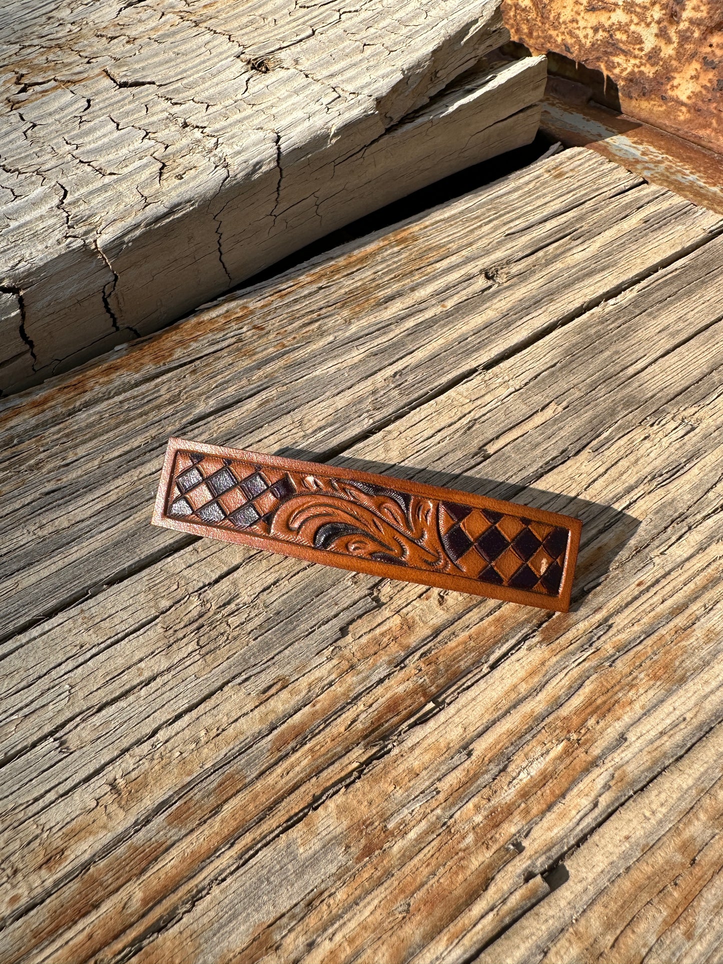 Leather Hair Barrettes