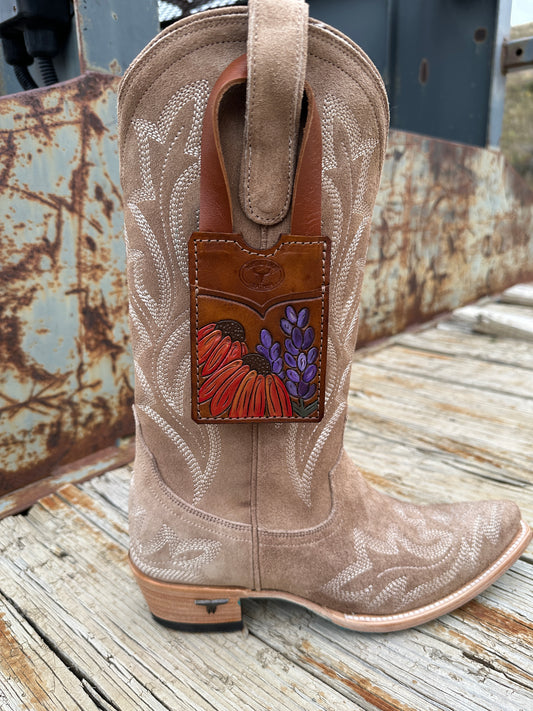 Tooled Leather Boot Wallet