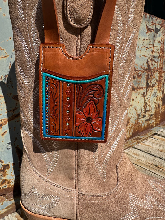 Tooled Leather Boot Wallet
