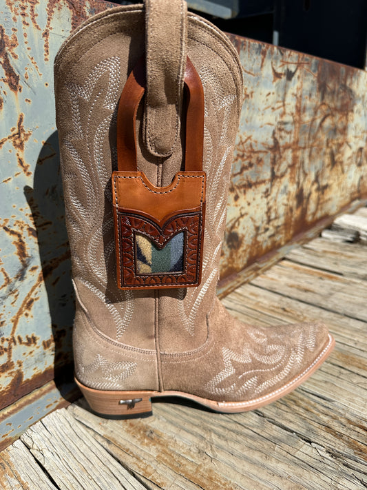 Tooled Leather Boot Wallet