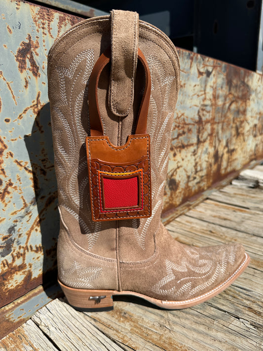 Tooled Leather Boot Wallet
