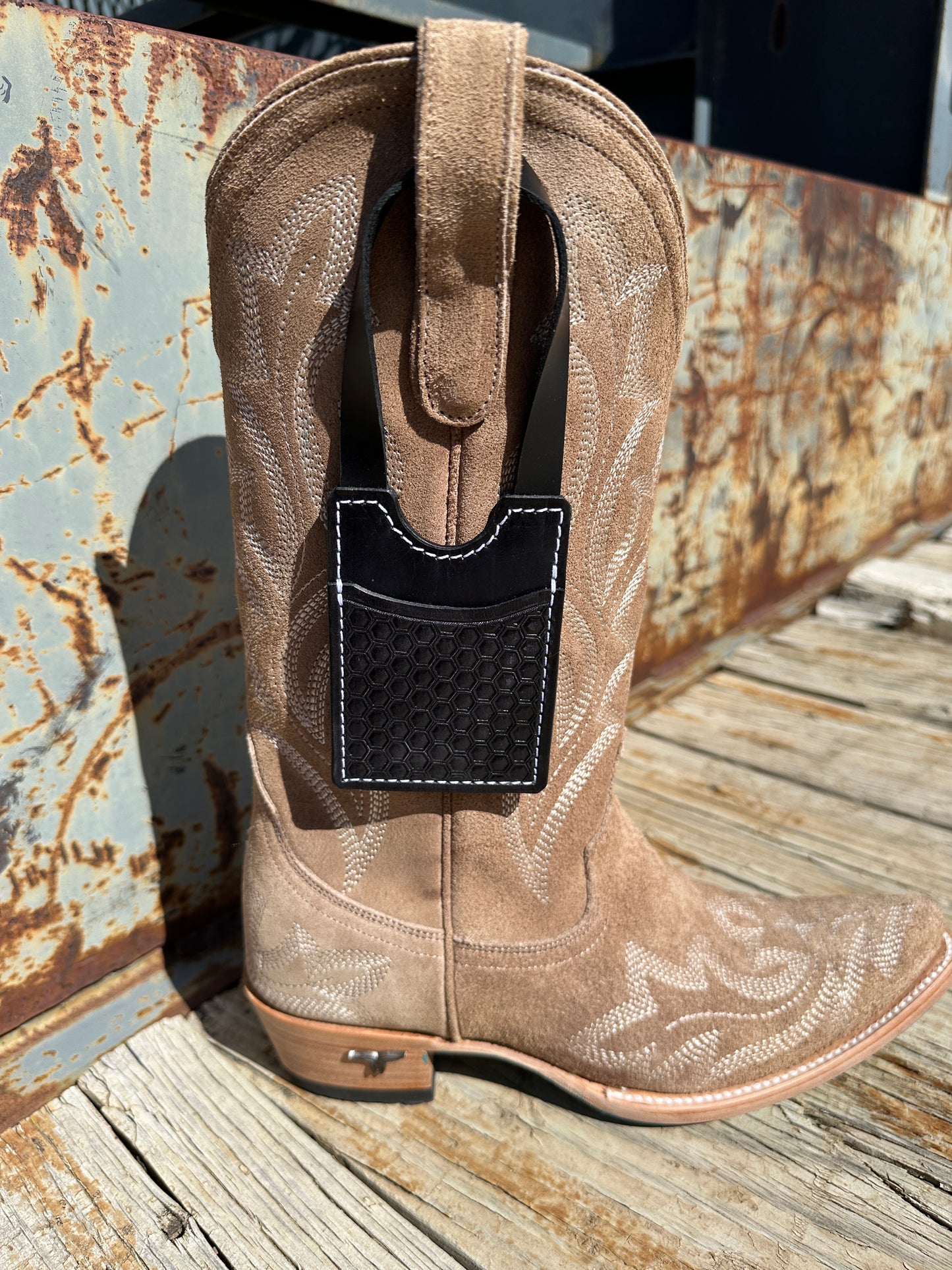 Tooled Leather Boot Wallet