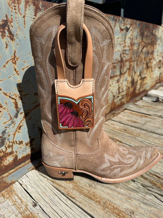Tooled Leather Boot Wallet