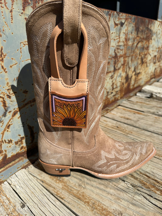 Tooled Leather Boot Wallet