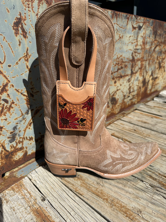 Tooled Leather Boot Wallet