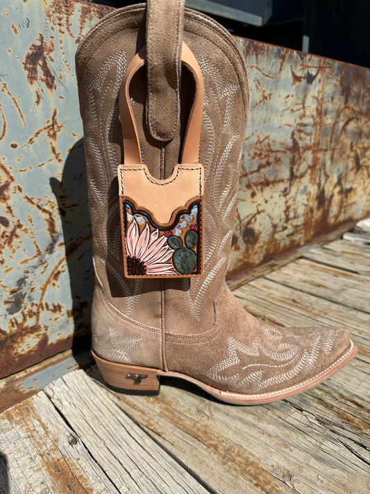 Tooled Leather Boot Wallet