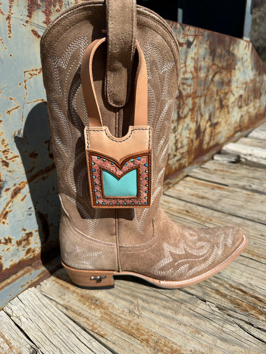 Tooled Leather Boot Wallet