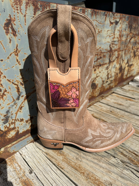 Tooled Leather Boot Wallet