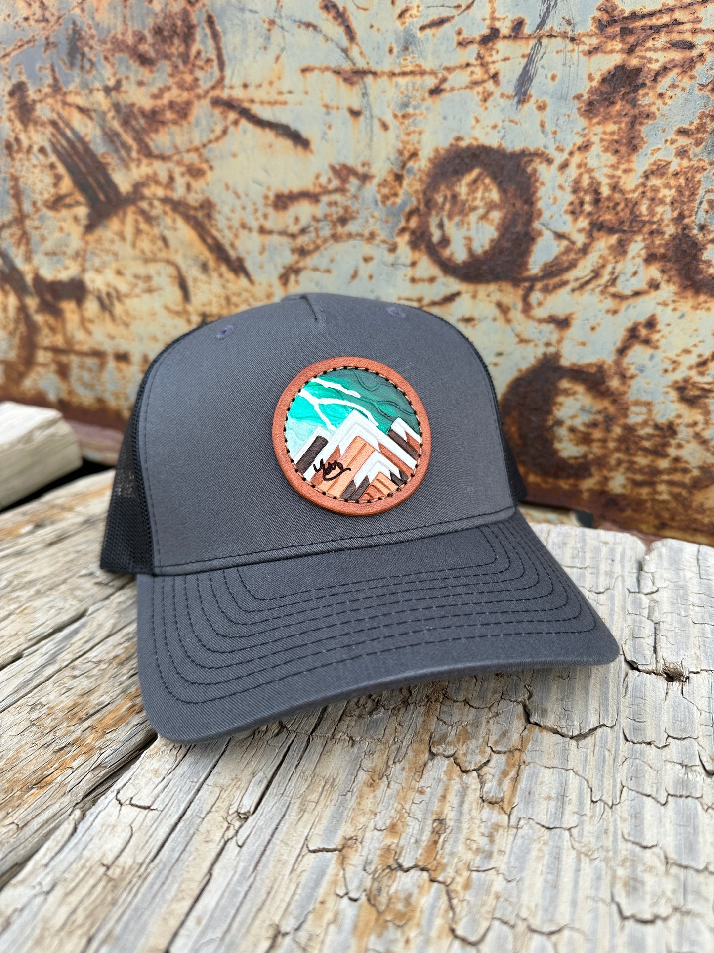 Em Designs Leather Patch Cap