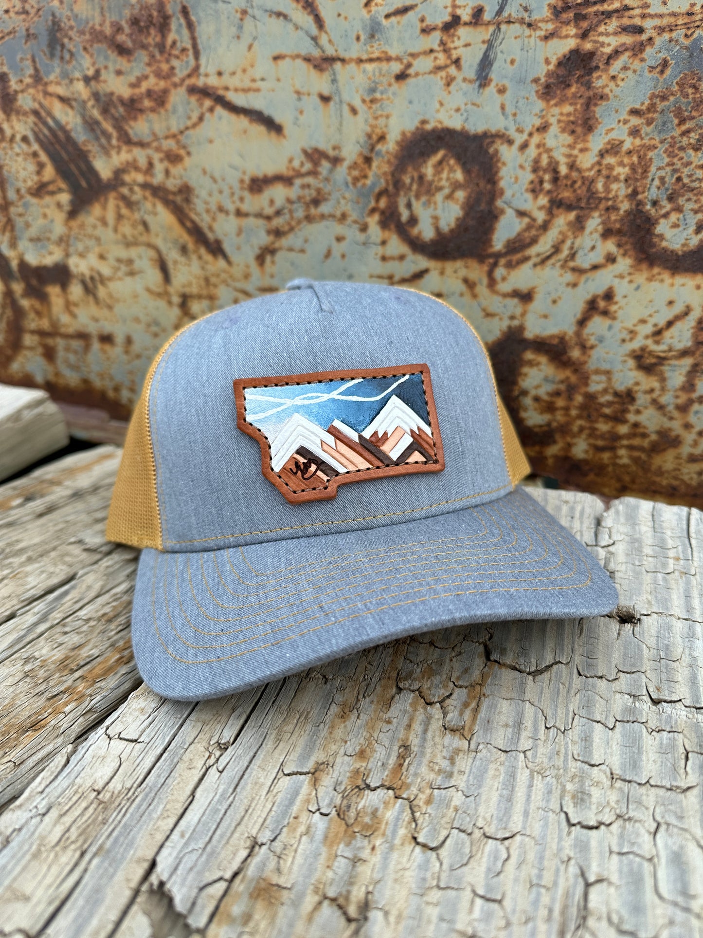 Em Designs Leather Patch Cap
