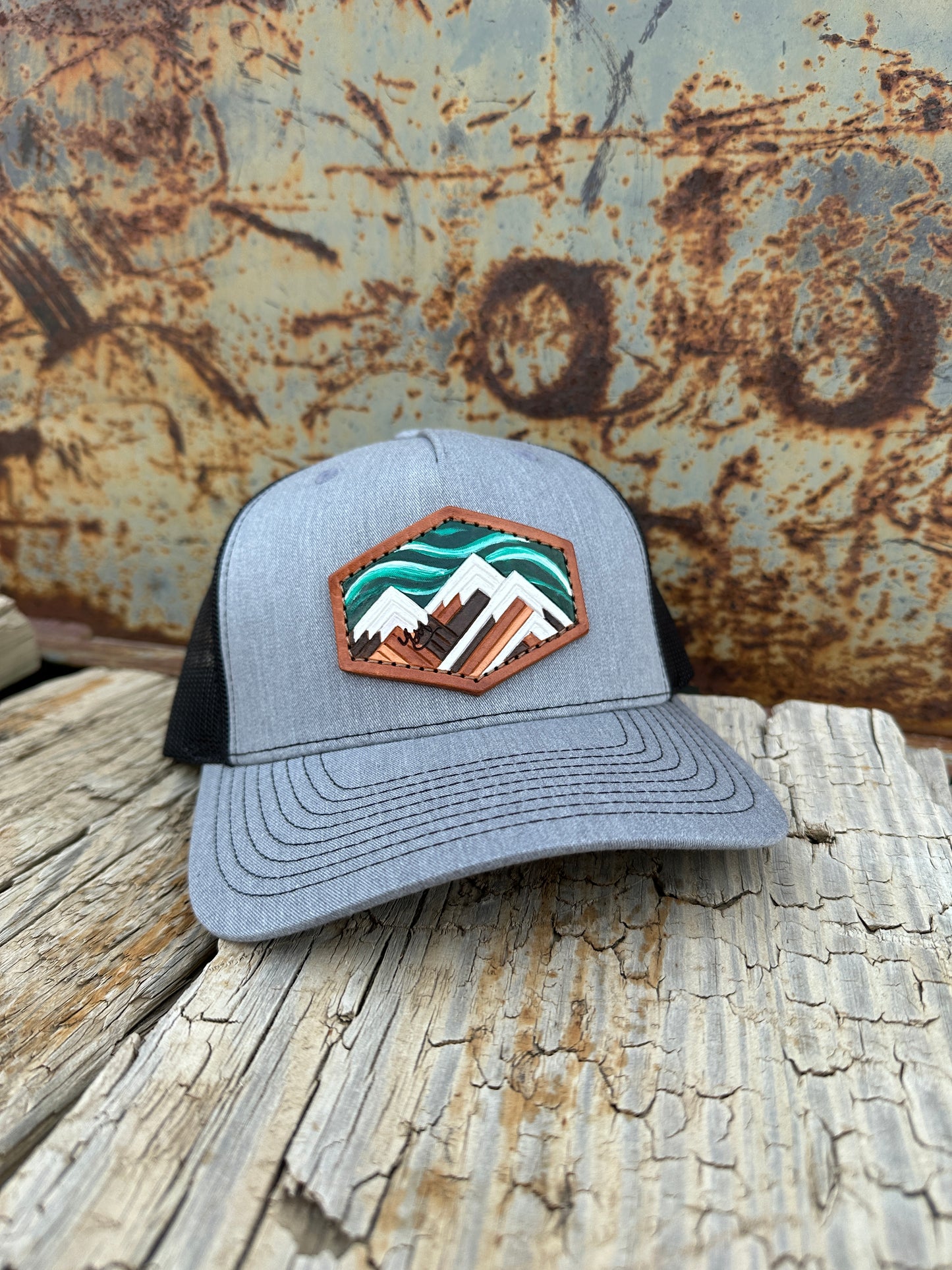Em Designs Leather Patch Cap