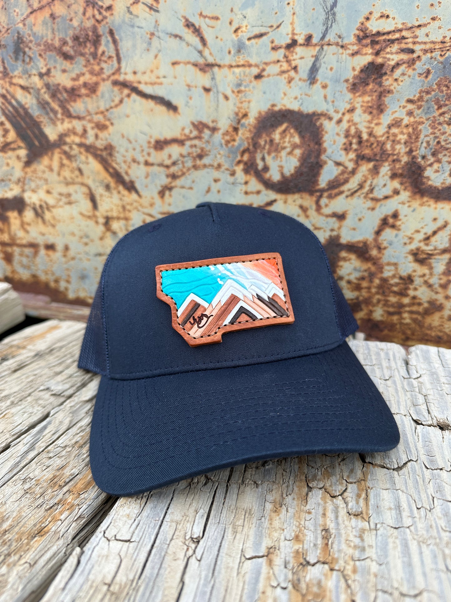 Em Designs Leather Patch Cap