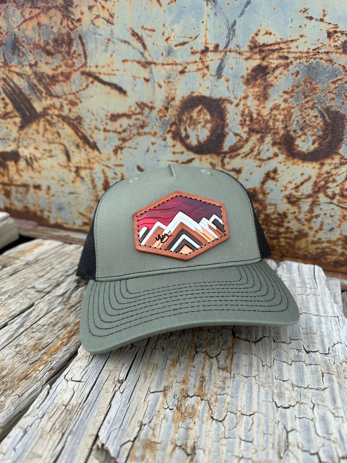 Em Designs Leather Patch Cap