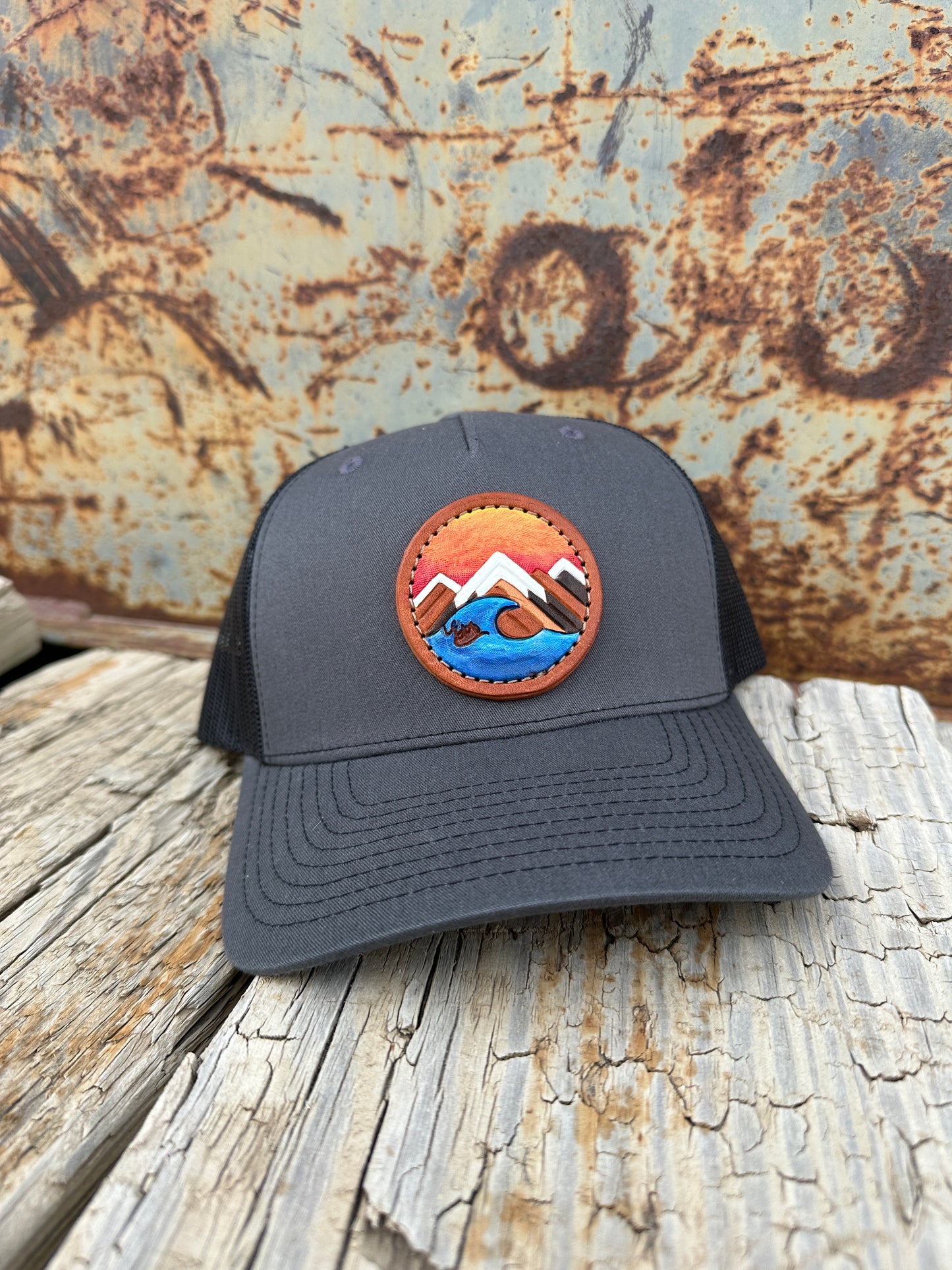 Em Designs Leather Patch Cap